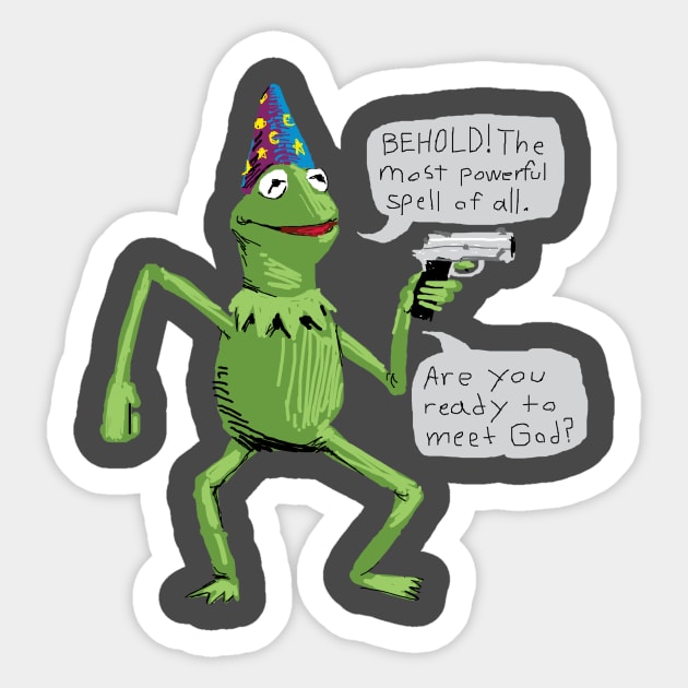 Yer A Wizard Kermit Sticker by Morphimus